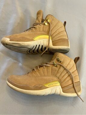 NIKE JORDAN 12 RETRO, Vacheyta Tan, Women’s Size 9. 100% Authentic.